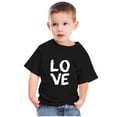 thumbnail image 2 of Penkiiy Toddler Kids Boys Girls Fashion Cute Round Neck Print Short Sleeve Top 4-5 Years Black, 2 of 6