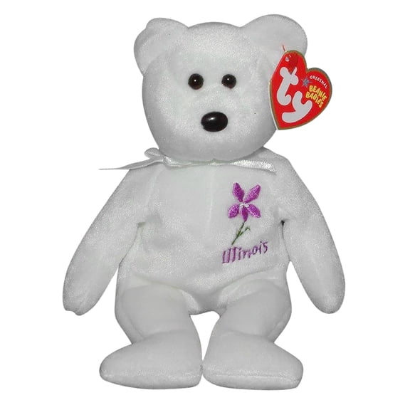 Ty Beanie Baby: Illinois Violet the Bear | Stuffed Animal | MWMT