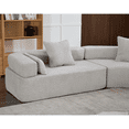 thumbnail image 4 of Modern Modular 3 Piece Couch Free Combination with Semicircular Modular Sofa, 4 Seater Curved Sofa with Upholstered for Living Room, Grey, 4 of 9