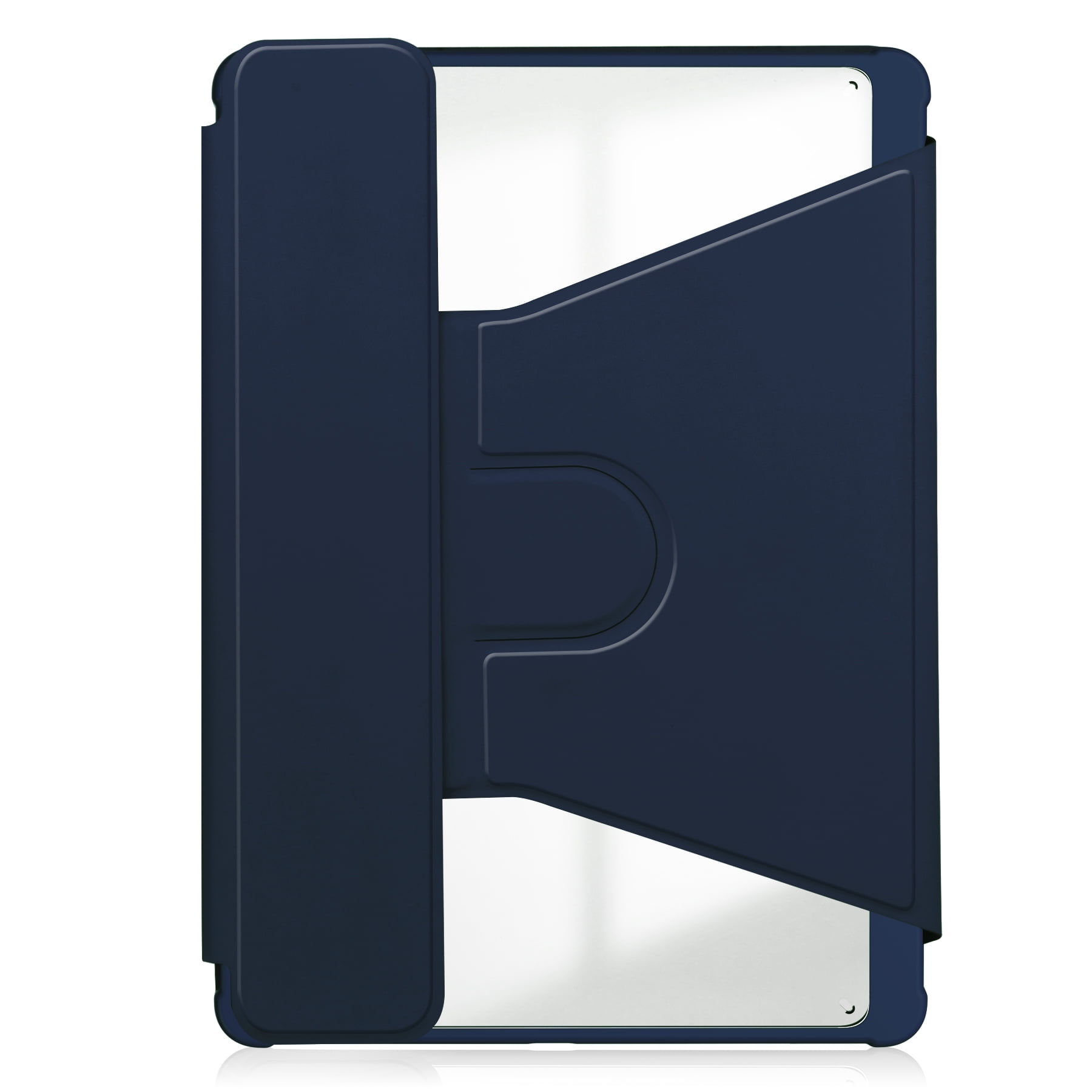 TECH CIRCLE Tablet Case for Apple iPad Air 13" (2024), 360 Degree Rotating Stand /Auto Sleep Sake /Magnetic Closure /Pencil/Stylus Holder /Full Coverage Protection, PU Leather Folio Case, Darkblue