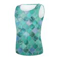 thumbnail image 5 of Mujeres moda sexy sin mangas flor pirnt chaleco cuello redondo impreso tops camiseta chaleco blusa tops Pompotops lopia991397, 5 of 5