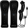 thumbnail image 1 of Mando a distancia y Nunchuk para Wii, mando a distancia Plus para Wii con Motion Plus y Nunchuck, mando a distancia Joystick para Wii Control remoto de juegos con funda de silicona negro BANYUO  Hogar, 1 of 6