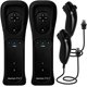 thumbnail image 1 of Mando a distancia y Nunchuk para Wii, mando a distancia Plus para Wii con Motion Plus y Nunchuck, mando a distancia Joystick para Wii Control remoto de juegos con funda de silicona negro BANYUO Electrónica, 1 of 6