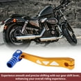 thumbnail image 5 of Folding Motorcycle Gear Shifter Lever for Yamaha TTR 50cc Aluminum Alloy Pedal Shift Lever Arm Gold Tone and Blue, 5 of 6