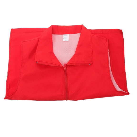 Luxshiny Unisex Red Utility Vest for Volunteer Events Work Comfort Durable Polyester