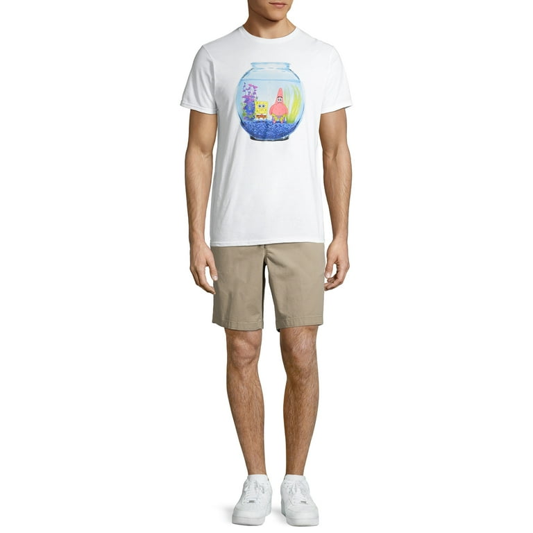 SpongeBob SquarePants T-Shirt Sad Patrick In Fish Bowl Small White Shirt