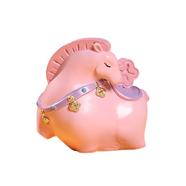 Chinese Year Of Horse Resin Ornament Dynamic Steed Shape Fine Polished Resin Rounded Texture Auspicious Success Symbol Decor Party Favors For Car Dashboard Home Office Foyer Gift Decoration