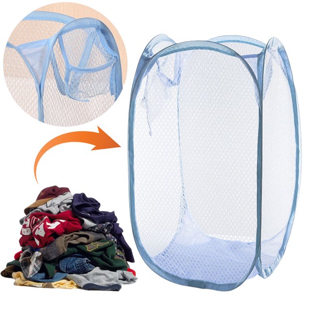 Cesto Emergente para La Colada Cesta Malla Plegable Lavandería Baño