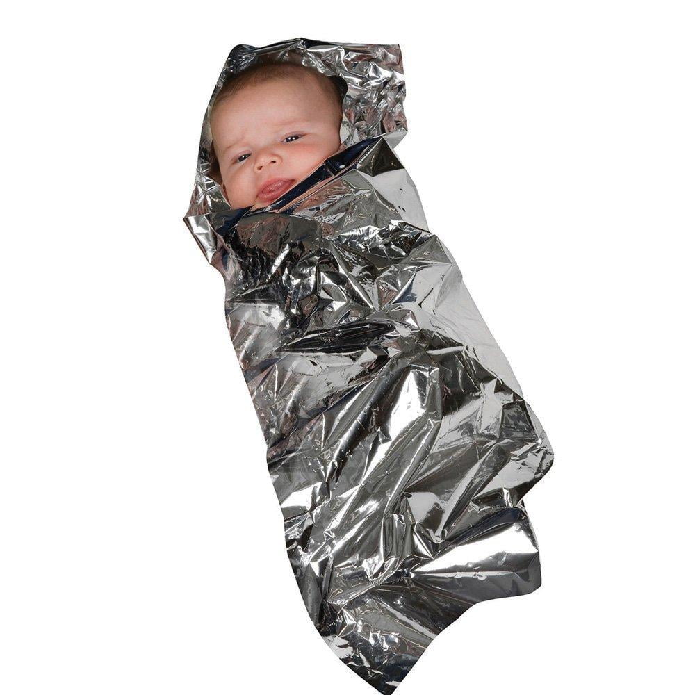 Sterile Foil Baby Bunting Emergency HeatConserving Baby Blanket for