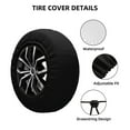 thumbnail image 2 of Pofeuu Astronaut Cat Print Spare Tire Wheel Cover for Car Truck SUV Camper Universal Fit Spare Tire Cover RV Spare Tire Covers-17 inch, 2 of 6