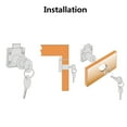 thumbnail image 6 of TOP-MAX Cabinet Lock Drawer Locker with Key Door Locks for Home School Gyms Mailboxes (808 B), 6 of 8