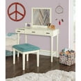 thumbnail image 2 of Linon Garbo 2-Piece Transitional Mirrored Freestanding Vanity Set with Stool, Cream/Green, 2 of 4