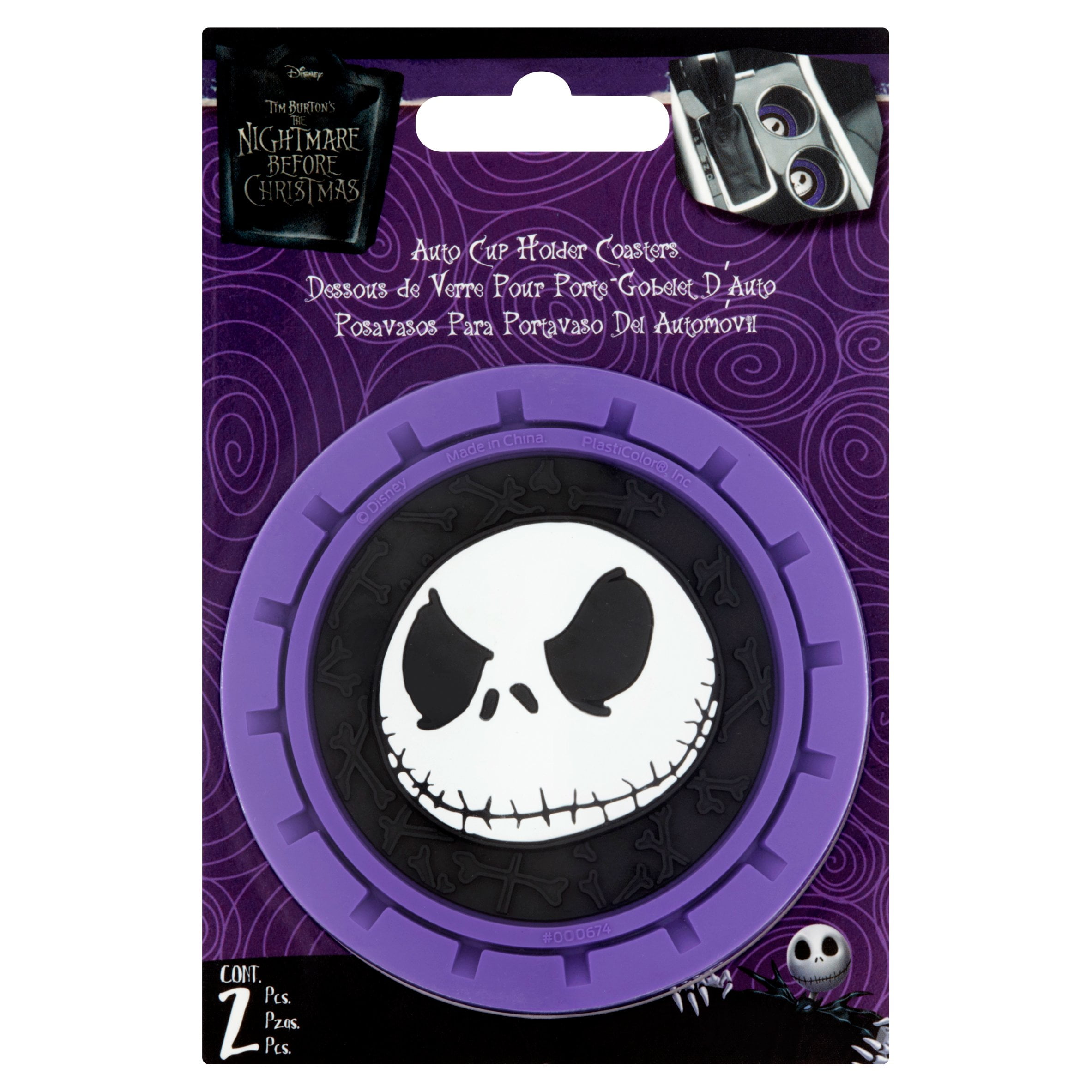 FQJNS Fashion Image Custom Car Coasters for Drinks Set of 4 Car Ceramics Cup Holder Coaster Car Coaster The Nightmare Before Christmas FQJNS Fashion Image Custom Car Coasters for Drinks Set of 4 Car Ceramics Cup Holder Coaster Car Coaster The Nightmare Before Christmas