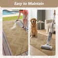 thumbnail image 6 of SIXHOME Outdoor Rugs 2'x8' Runner, Bohemian Geometry Patio Rug, Indoor Outdoor Polypropylene Weave Textured Carpet, Water-Resistant, Quick-Dry Rug for Porch, Balcony, RV, Garden, Neutral Brown, 6 of 8