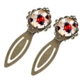 thumbnail image 2 of Coccinella septempunctata Elegant Copper-Colored Lace Bookmarks for Book Lovers - Set of 2 Stainless Steel Book Markers, 2 of 5