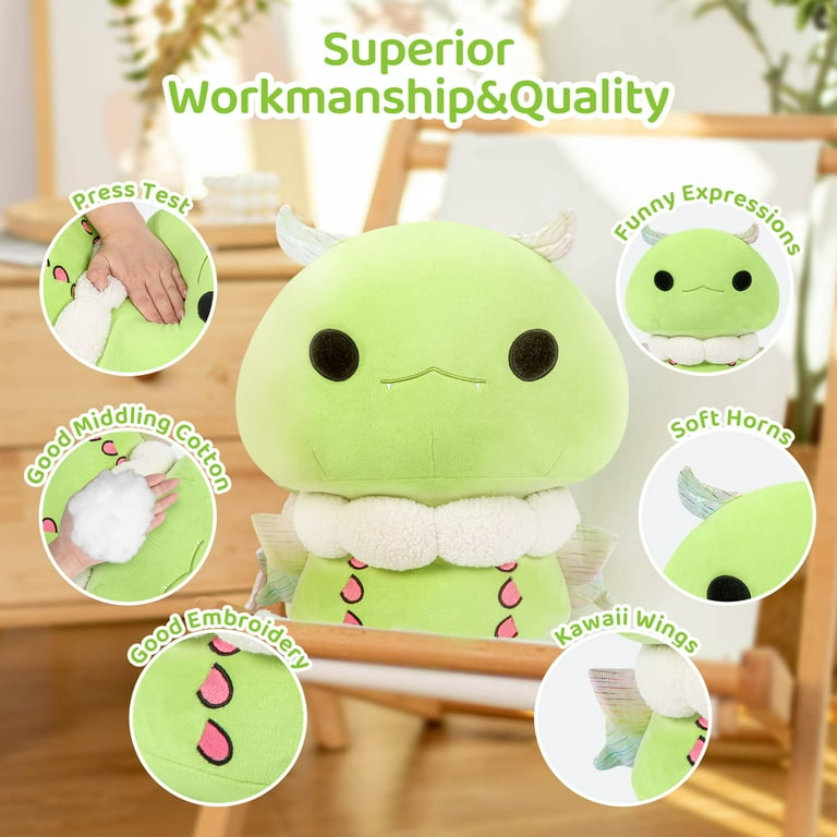 8 Inch Mushroom Plush, Cute Luna Moth Plush Pillow Soft Plushies Squishy  Throw Pillow, Moth Stuffed Animals Kawaii Plush Toys Decoration Gift for