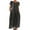 Gray, variant on Women's Short Sleeve Dresses Loose Solid Color Crewneck Kaftan Maxi Dress Summer Short Sleeve Casual Pockets Sundress