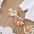 thumbnail image 5 of Tisuna 2 Pieces Halloween Outfit Set For Toddler Girls Pumpkin Print Sweatshirt And Flare Pants Matching Set Child Festival Casual Wear Clothes For Age 6 Months-4 Years, 5 of 8