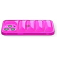 thumbnail image 4 of RIHJIN-- iPhone 12 Pro Neon Pink Puffer Case, Clear Cushioned Bright Cover with Shockproof Bumper - Flexible and Lightweight Protective Case - Full iPhone and Camera Protection, 4 of 4