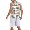 thumbnail image 2 of Sikiie Flamingo Palm Trees Basketball Jersey Reversible Men's Mesh Athletic Sports Shirts Training Practice S-4XLX-Large, 2 of 6