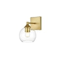 thumbnail image 7 of Living District Foster 1-Light Iron & Glass Bath Sconce in Brass/Clear, 7 of 7