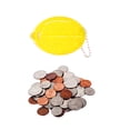 thumbnail image 2 of Oval Squeeze Coin Holders - 3 Yellow units | Vintage Coin Purses | Keeps Change and Small items | Made in USA, 2 of 6
