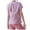 Pink, variant on OSOLU Solid Color Open Back Short Sleeve Crop Tops For Women Loose Athletic Yoga Workout Tops Casual Cropped Tee Shirts Soft Dailywear