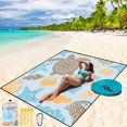 thumbnail image 1 of Manta de playa WIWIGO impermeable a prueba de arena de 200 x 240 cm para 2-8, 1 of 6