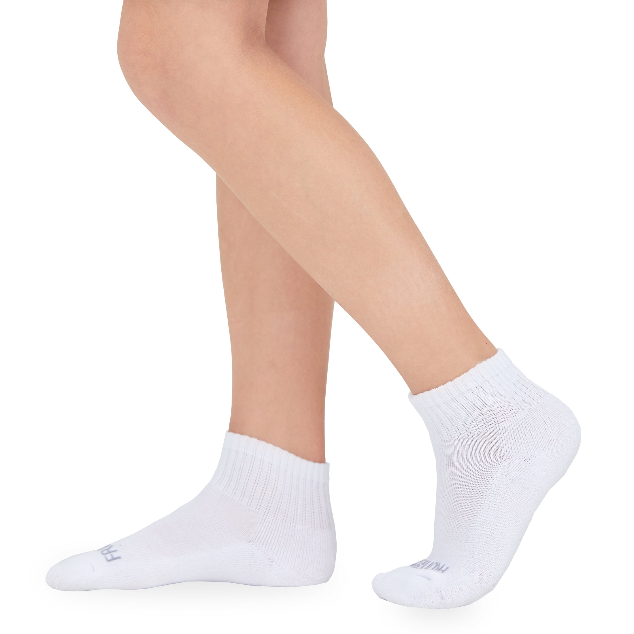 Fruit of the Loom All Day Comfort Boys Ankle Socks, Sizes 4.5-9, 10-Pack