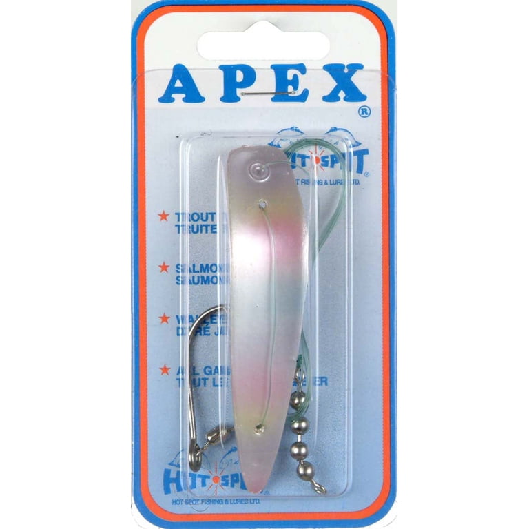 apex lures for trout Hot Spot Killer Flame Orange with Black Dot / 1" The Apex Tackle Gamefish Spoon Trout 1/2 oz Hot Spot Apex Lure, Watermelon