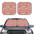 thumbnail image 2 of Fotbe Small Coral Red Flowers Juego de 2 Piezas de Parasoles para Parabrisas | Bloqueador Solar para Auto | Accesorios Plegables para Protección Solar Interior-Small, 2 of 6