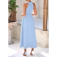thumbnail image 2 of Vestido largo KIRUNDO para mujer, sin mangas, sin mangas, color azul claro, 2 of 9
