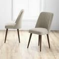 thumbnail image 6 of Aurelia Mid-Century Modern Velvet Dining Chair  in Beige (Set of 2), 6 of 7