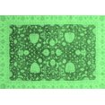 thumbnail image 1 of Ahgly Company Indoor Rectangle Oriental Emerald Green Modern Area Rugs, 4' x 6', 1 of 4