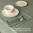 thumbnail image 3 of over&back 100%-Linen Woven Tablecloth - Colorful Dining Room Table Cover - Mitered Corner Hems - Machine Washable - Kitchen and Home Decor - Green - 70x108, 3 of 13