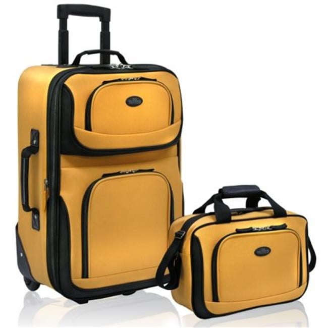 2Piece Expandable Travel Luggage Set In Orange
