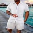 thumbnail image 2 of Conjunto de camiseta y pantalones cortos de verano para hombre, ropa deportiva multicolor de 2 piezas, camiseta y pantalones cortos, 2 of 5