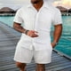 thumbnail image 2 of Conjunto de camiseta y pantalones cortos de verano para hombre, ropa deportiva multicolor de 2 piezas, camiseta y pantalones cortos, 2 of 5