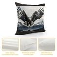 thumbnail image 4 of Orinice Eagle Mountain Wings Graphic Decorative Cushion Throw Pillow Cover for Home Couch Living Room Bed Sofa Zipper Closure Square 1PC 20x20in, 4 of 5