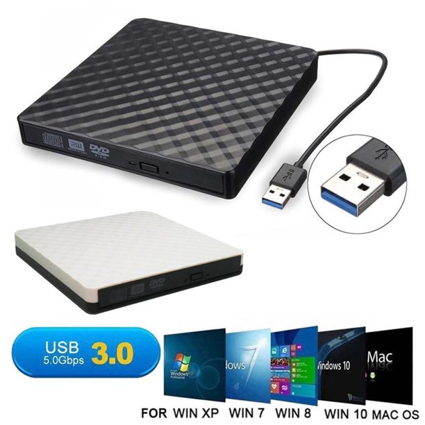 External Dvd Drive Usb 3 0 Dvd Rw Cd Optical Writer Burner Disk Reader Player Walmart Com Walmart Com