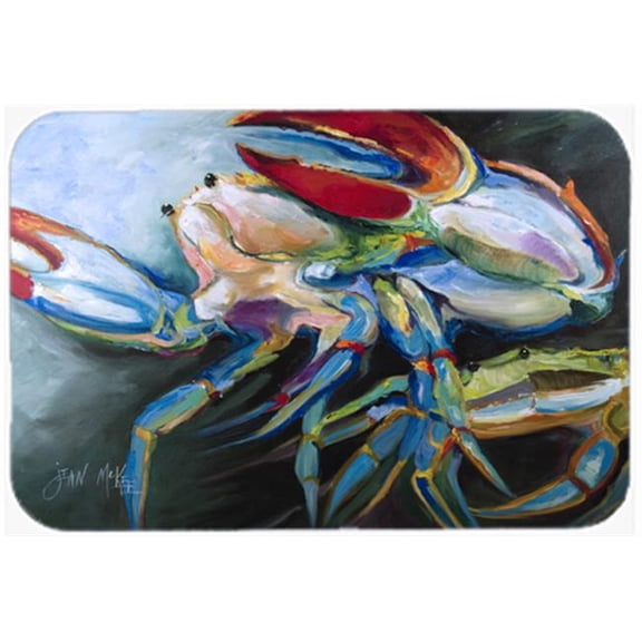 Carolines Treasures Blue Crab Glass Cutting Board, Large
