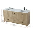 thumbnail image 6 of Elegant Lighting VF2866DMW Soma 66" Free Standing Double Basin Vanity Set - Mango Wood, 6 of 7