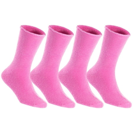 

Lian LifeStyle Fantastic Children s 4 Pairs Wool Crew Socks Super Comfortable Soft and Durable LK0601 Size 6M-12M (Rose)