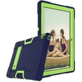 thumbnail image 1 of Mignova pour Lenovo Tab E10 (TB-X104F) Étui, Robuste Antichoc Hybride Robuste Armure Rigide Étui de Protection Intégrale (Support Intégré) pour Tablette Lenovo 2018 Tab E 10 10,1 Pouces (Marine/vert), 1 of 7