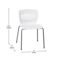 thumbnail image 5 of Flash Furniture HERCULES Series Plastic Stack Chair with Lumbar Support White 5 Pack (5RUTNC618WH), 5 of 9