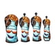 thumbnail image 1 of 4 fundas para cabezas de palos de golf, de madera, resistentes al desgaste, accesorios de golf. negro naranja, 1 of 9