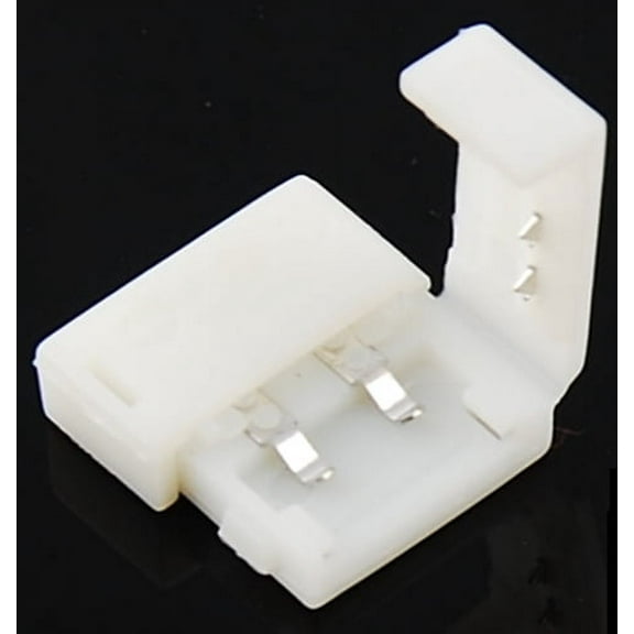 ABI 10x 10mm 2-pin Solderless Clip-on Coupler Connector for 5050 LED Strip Lighting PCB (10-Pack)