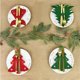 thumbnail image 4 of Porta cubiertos navideño, cuchillo, tenedor, cuchara, bolsa de bolsillo, estrellas, árbol, alce, funda para vajilla, decoración para mesa de cena de fiesta de Navidad de Año Nuevo, 4 of 5