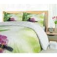 thumbnail image 5 of Ambesonne Spa Duvet Cover Sets, Orchids Rocks Water, 2-King, Green Pink, 5 of 7