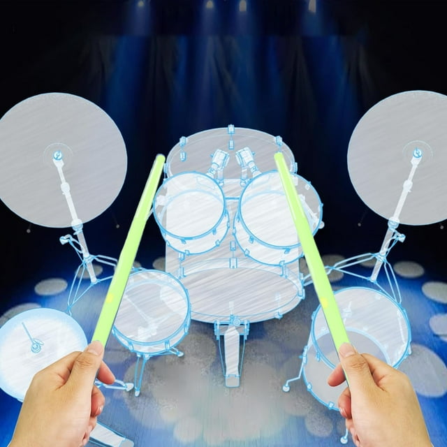 Juego De Batería De Aire Virtual, Kit De Baquetas De Aire Eléctrico Con Baquetas, Pedales Y Adaptador, Juego De Batería Electrónica De 8 Sonidos, Toca La Batería En